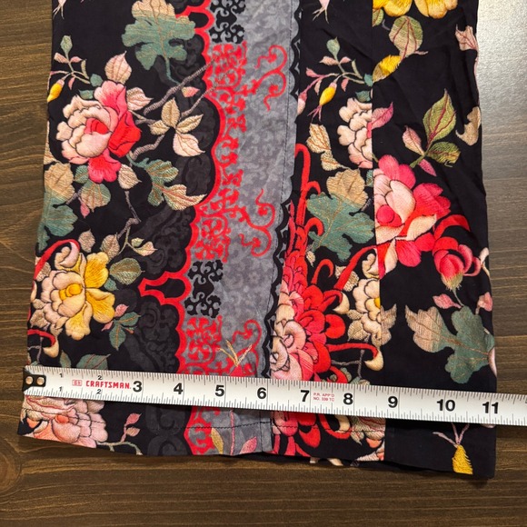Johnny Was Helena Split Leg Pants Womens Small Floral Coverup Tie Waist Colorful - Picture 11 of 12